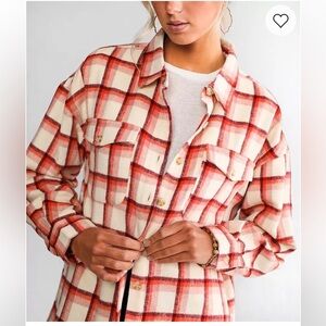 🕓 NWOT | BKE | Boyfriend Fit Brushed Knit Flannel | Multi | M